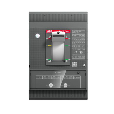 ABB, SACE Tmax XT MCCB Molded Case Circuit Breaker 3P 400A, Fixed Mount