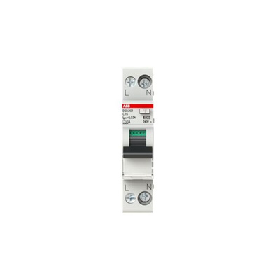 ABB RCBO, 16A Current Rating, 2P Poles, 30mA Trip Sensitivity
