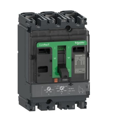 Schneider Electric, ComPacT New Generation MCCB 3P 80A, Fixed Mount