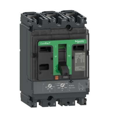 Schneider Electric, ComPacT New Generation MCCB 3P 125A, Fixed Mount