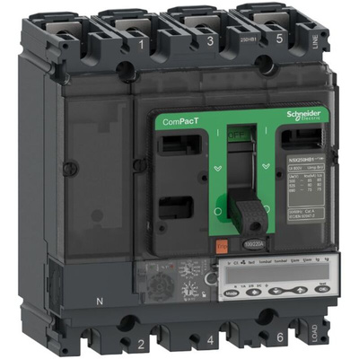 Schneider Electric, ComPacT MCCB 3P 220A, Fixed Mount