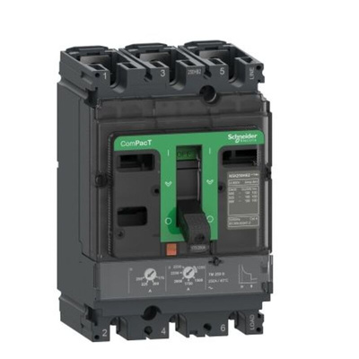 Schneider Electric, ComPacT MCCB 3P 100A, Fixed Mount