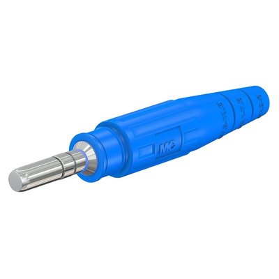 Staubli Blue Male Test Plug - Crimp Termination, 600V, 100A