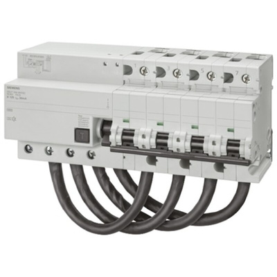 Siemens RCBO, 125A Current Rating, 4P Poles, 30mA Trip Sensitivity, Sentron Range