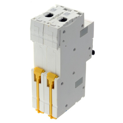Schneider Electric RCBO, 10A Current Rating, 2P Poles, 30mA Trip Sensitivity, Type C, Acti 9 Range