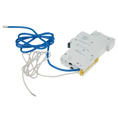 Schneider Electric RCBO, 6A Current Rating, 1P+N Poles, 30mA Trip Sensitivity, Type C, Acti 9 Range