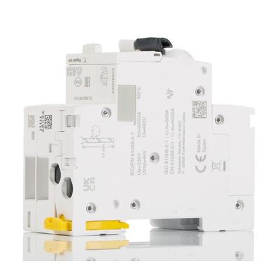 Schneider Electric RCBO, 25A Current Rating, 1P+N Poles, 30mA Trip Sensitivity, Type B, Acti 9 Range