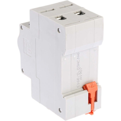 Lovato RCBO, 16A Current Rating, 1P+N Poles, 30mA Trip Sensitivity, Type C