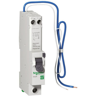 Schneider Electric RCBO, 10A Current Rating, 1P+N Poles, Type AB, Easy9 Range