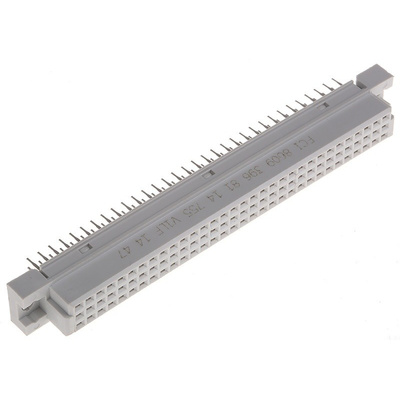 Amphenol ICC 96 Way 2.54mm Pitch, Type C Class C2, 3 Row, Straight DIN 41612 Connector, Socket