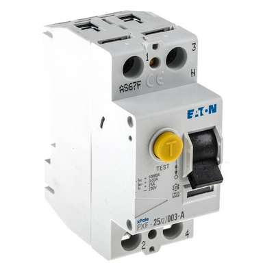 Eaton PXF-A RCCB, 25A, 1P+N Pole, 30mA, Type A, 440V