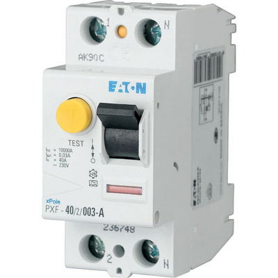 Eaton PXF-A RCCB, 25A, 1P+N Pole, 30mA, Type A, 440V