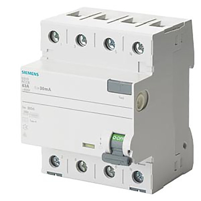 Siemens 5SV3 RCCB, 40A, 4 Pole, 30mA, Type A