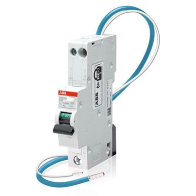 ABB RCBO, 10A Current Rating, 1P+N Poles, 30mA Trip Sensitivity, Type B, System Pro M Compact Range