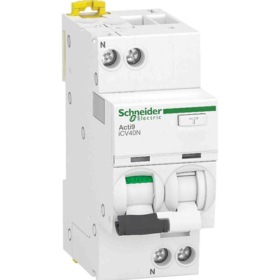 Schneider Electric RCBO, 16A Current Rating, 1P Poles, 300mA Trip Sensitivity, Acti9 Range