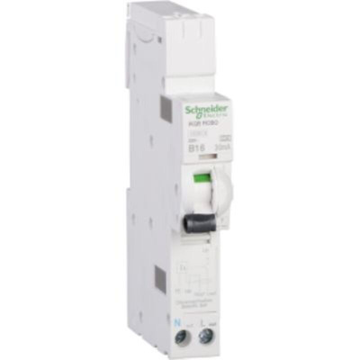 Schneider Electric RCBO, 20A Current Rating, 1P Poles, 30mA Trip Sensitivity, Acti9 Range