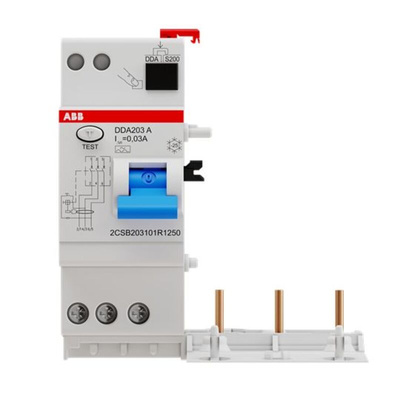 ABB DDA 200 A RCD, 25A, 3 Pole, 30mA, Type A, 230/400V