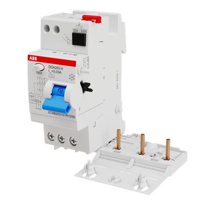 ABB DDA 200 A RCD, 25A, 3 Pole, 30mA, Type A, 230/400V