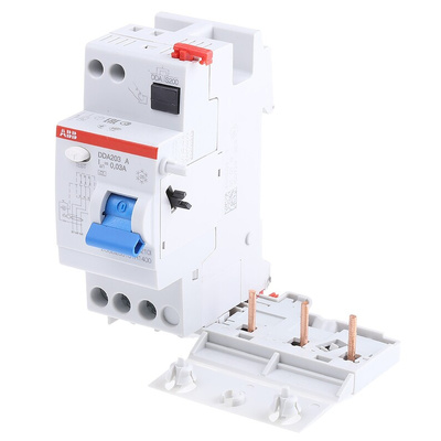 ABB DDA 200 A RCD Switch, 40A, 3 Pole, 30mA, Type A, 230 → 400V
