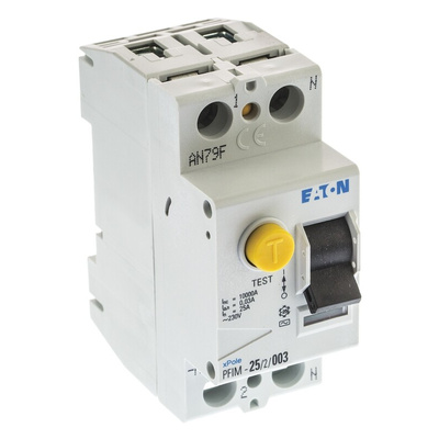 Eaton RCCB, 25A, 1P+N Pole, 30mA, Type AC, 230V ac