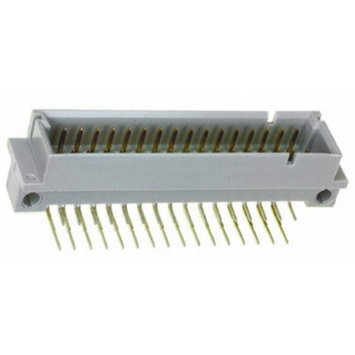 Amphenol ICC, 8609 32 Way 2.54mm Pitch Class C1, 2 Row, Right Angle DIN 41612 Connector, Plug