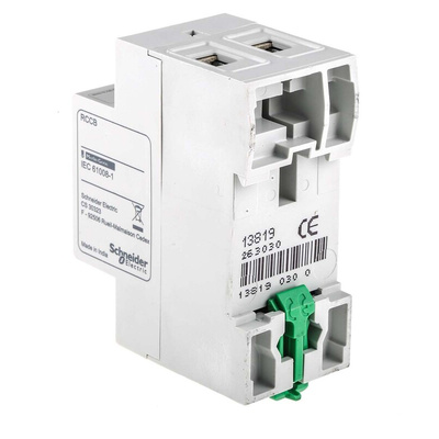 Schneider Electric EZ9 RCCB, 63A, 2 Pole, 30mA, Type AC, 230V ac