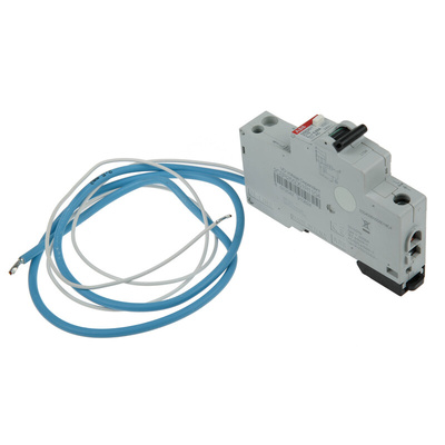 ABB RCBO, 10A Current Rating, 1P+N Poles, 30mA Trip Sensitivity, Type C, System Pro M Compact Range