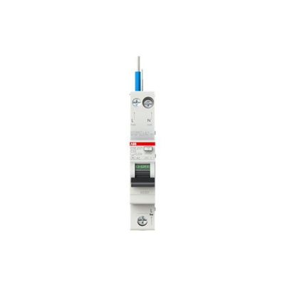 ABB RCBO, 20A Current Rating, 1P+N Poles, 30mA Trip Sensitivity, Type C, System Pro M Compact Range