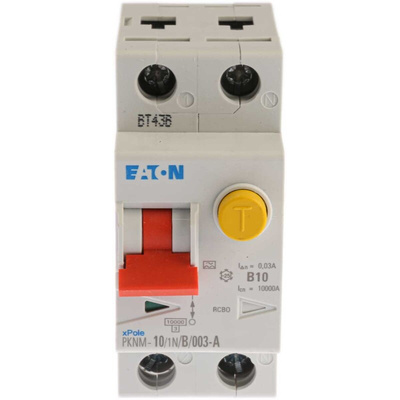 Eaton RCD, 10A, 2 Pole, 30mA, Type B, 230V ac