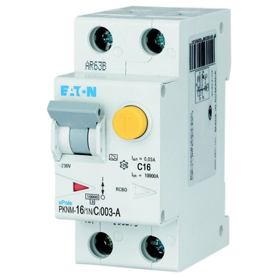 Eaton RCD, 16A, 2 Pole, 30mA, Type C