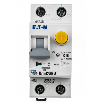 Eaton RCD, 16A, 2 Pole, 30mA, Type C