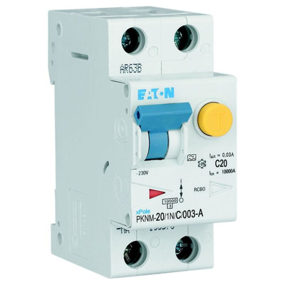 Eaton RCD, 20A, 2 Pole, 30mA, Type C, 230V