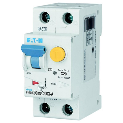 Eaton RCD, 20A, 2 Pole, 30mA, Type C, 230V