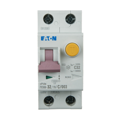 Eaton RCD, 32A, 2 Pole, 30mA, Type C