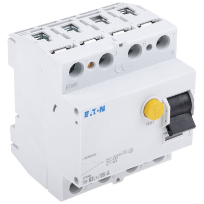Eaton PXF-A RCCB, 63A, 3P+N Pole, 500mA, Type A