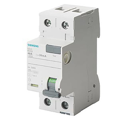 Siemens 5SV3 RCCB, 16A, 2 Pole, 10mA, Type A