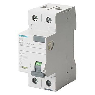 Siemens 5SV3 RCCB, 40A, 2 Pole, 300mA, Type A