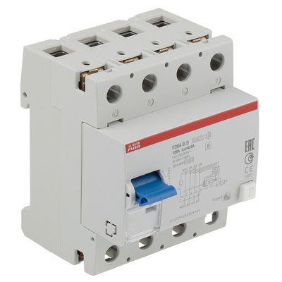 ABB F200 RCCB, 125A, 4 Pole, 500mA, 400V ac