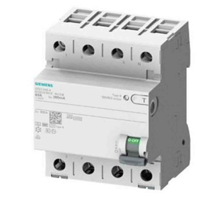 Siemens 5SV3 RCCB, 40A, 4 Pole, 300mA
