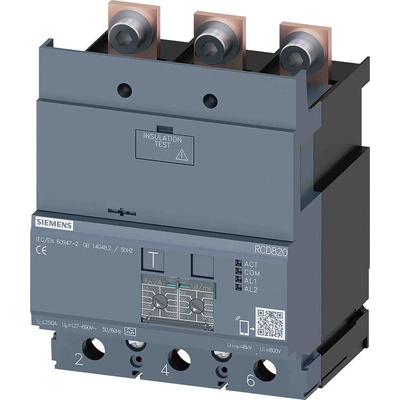 Siemens 3VA9 RCD, 250A, 3 Pole, Type A