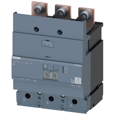 Siemens 3VA94 RCD, 630A, 3 Pole, Type A