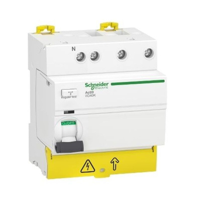 Schneider Electric Acti9 iIG40K RCCB, 25A, 3P+N Pole, 300mA, Type AC, 380 → 415V ac