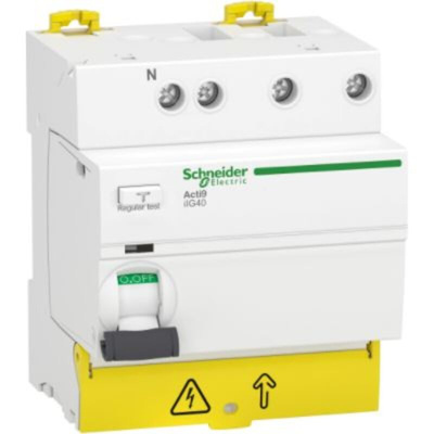 Schneider Electric Acti9 iIG40 RCD, 40A, 3 Pole, 300mA, Type AC, 380 → 415V ac