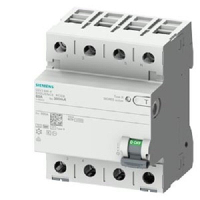 Siemens SENTRON 5SV3xxx RCCB, 80A, 4 Pole, 500mA, Type B, 400V ac