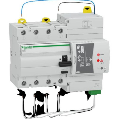 Schneider Electric RCCB, 40A, 4 Pole, 30mA, Type A, 400V ac