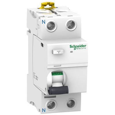 Schneider Electric iID RCCB, 63A, 2 Pole, 300mA, Type A-SI, 240V ac