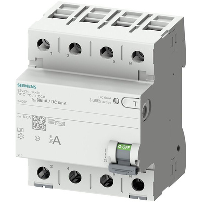 Siemens RCCB, 40A, 2 Pole, 30mA, Type F, 230V