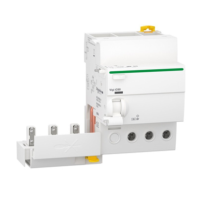 Schneider Electric Vigi IC60 RCCB, 40A, 3P Pole, 30mA, Type A-SI, 400V