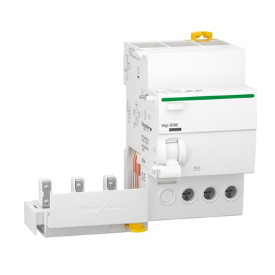 A9Q RCCB, 25A, 3 Pole, 300mA, Type AC, 400V ac