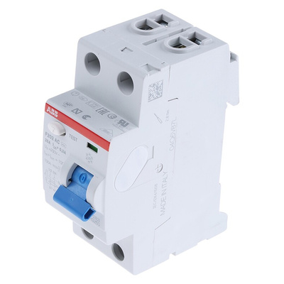 ABB F200 RCCB, 25A, 2 Pole, 300mA, Type AC